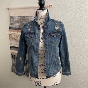 Treasure & Bond Girl’s distressed denim jacket